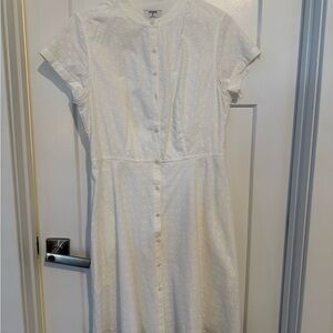 UNTUCKit Ivory Eyelet Midi Dress